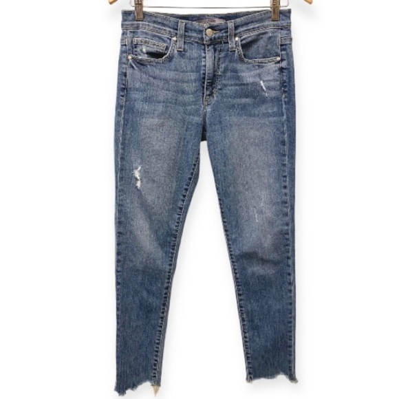Joe’s Jeans 4 (27) Skinny Raw Chewed Hem Womens Mid Rise Ankle Stretch Distress - Picture 1 of 12